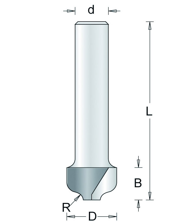 101-8 HM Profielfrees R=2 d=8